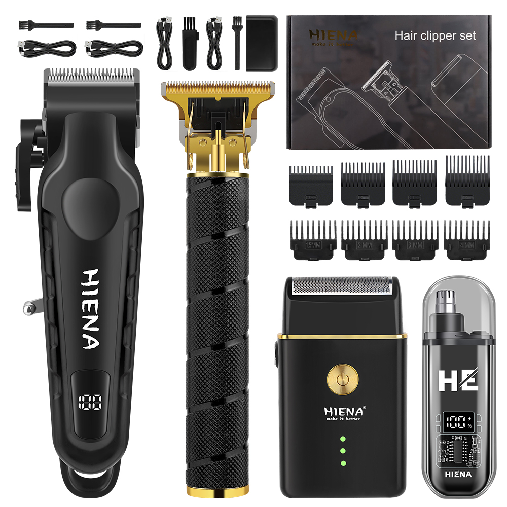 Men'S Grooming Nose Hair Trimmer - HIENA 4-in-1 Hair Clipper Set Cordless