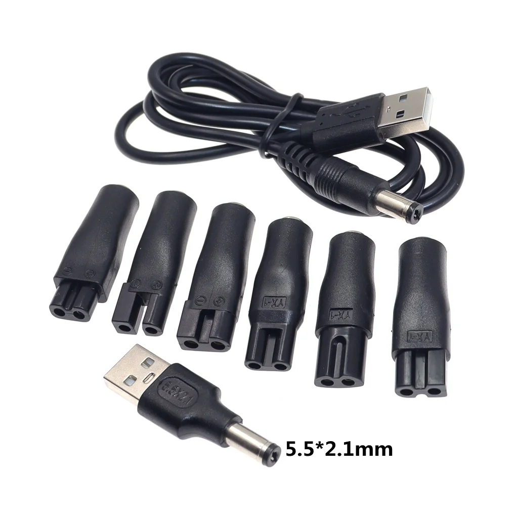 Electric Shaver Rotary - 8PCS Replacement Power Cord 5V Charger