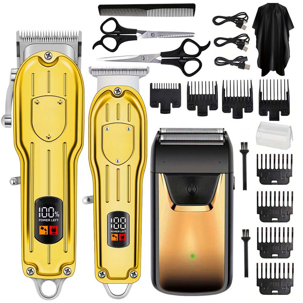 Electric Shaver Rotary - Professional Hair Clipper Set with LCD