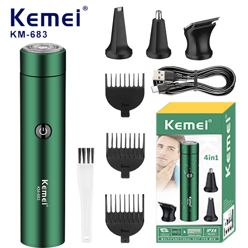 Men'S Grooming Nose Hair Trimmer - 4 in1 Rechargeable Nose Ear Hair