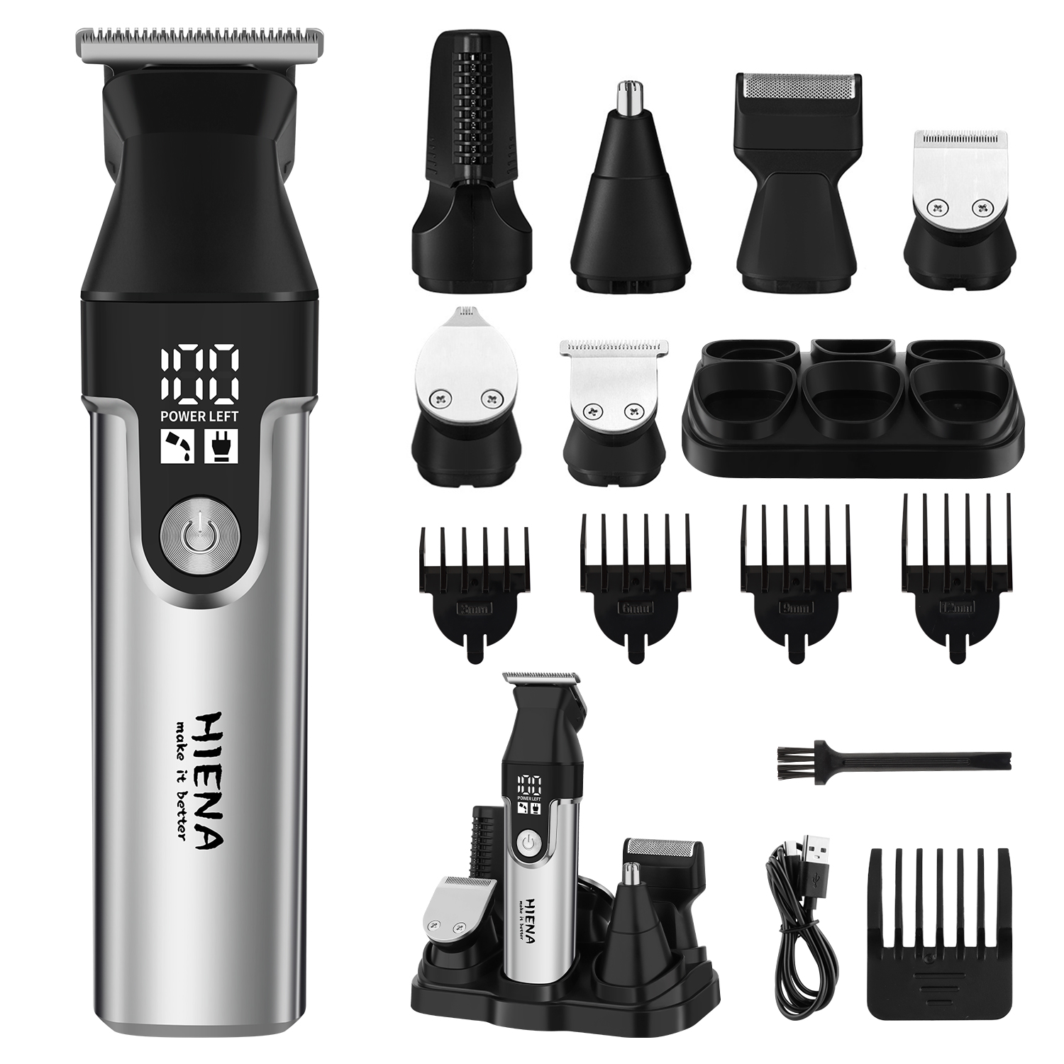 Men'S Grooming Nose Hair Trimmer - HIENA Professional Multifunctional Hair Clipper Set,