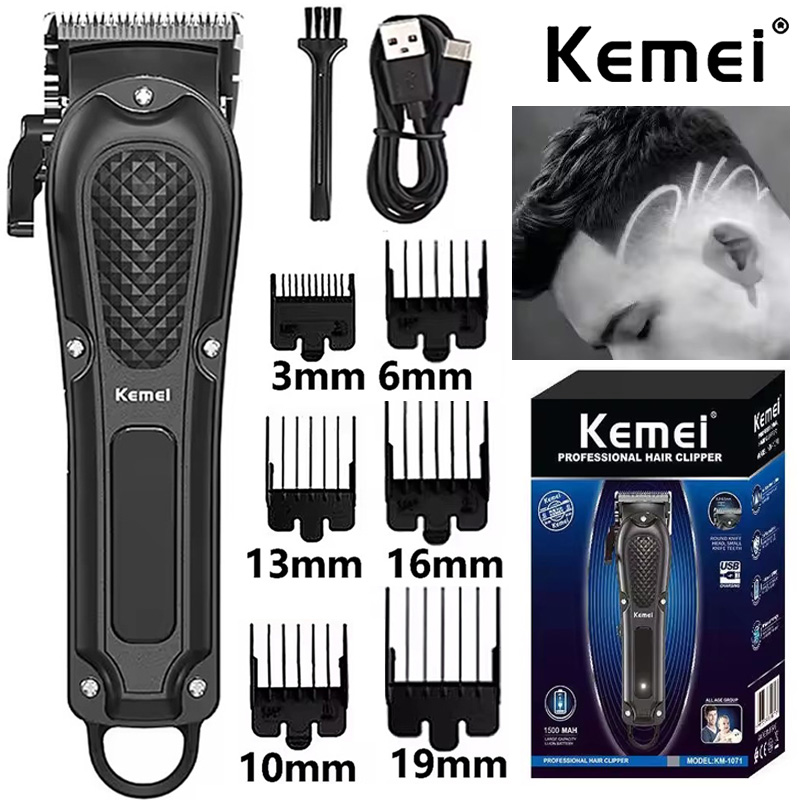Electric Shaver Rotary - Kemei KM-1071 Electric Hair Clipper UBS
