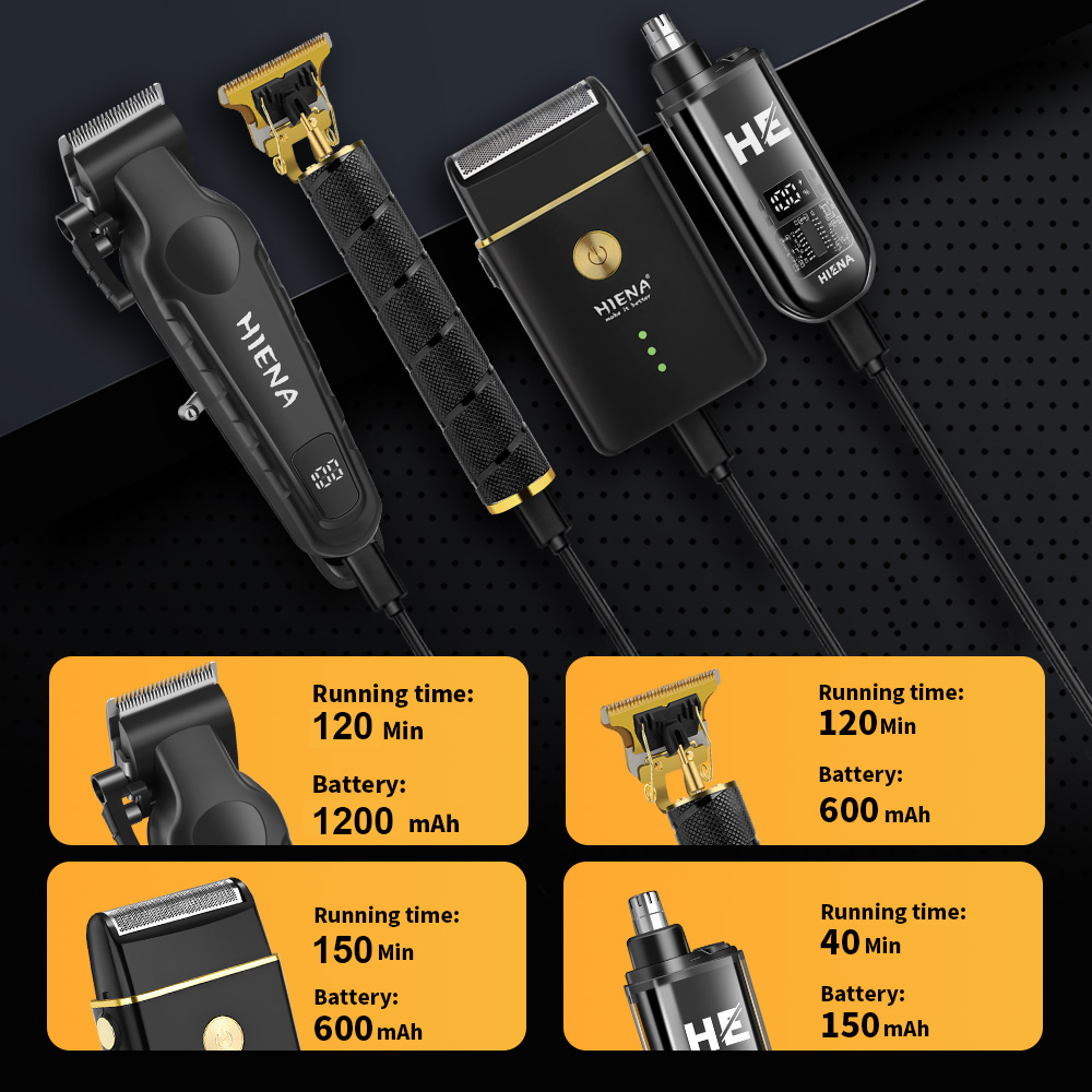 HIENA 4-in-1 Hair Clipper Set  - Men'S Grooming Nose Hair Trimmer ulasan dan harga