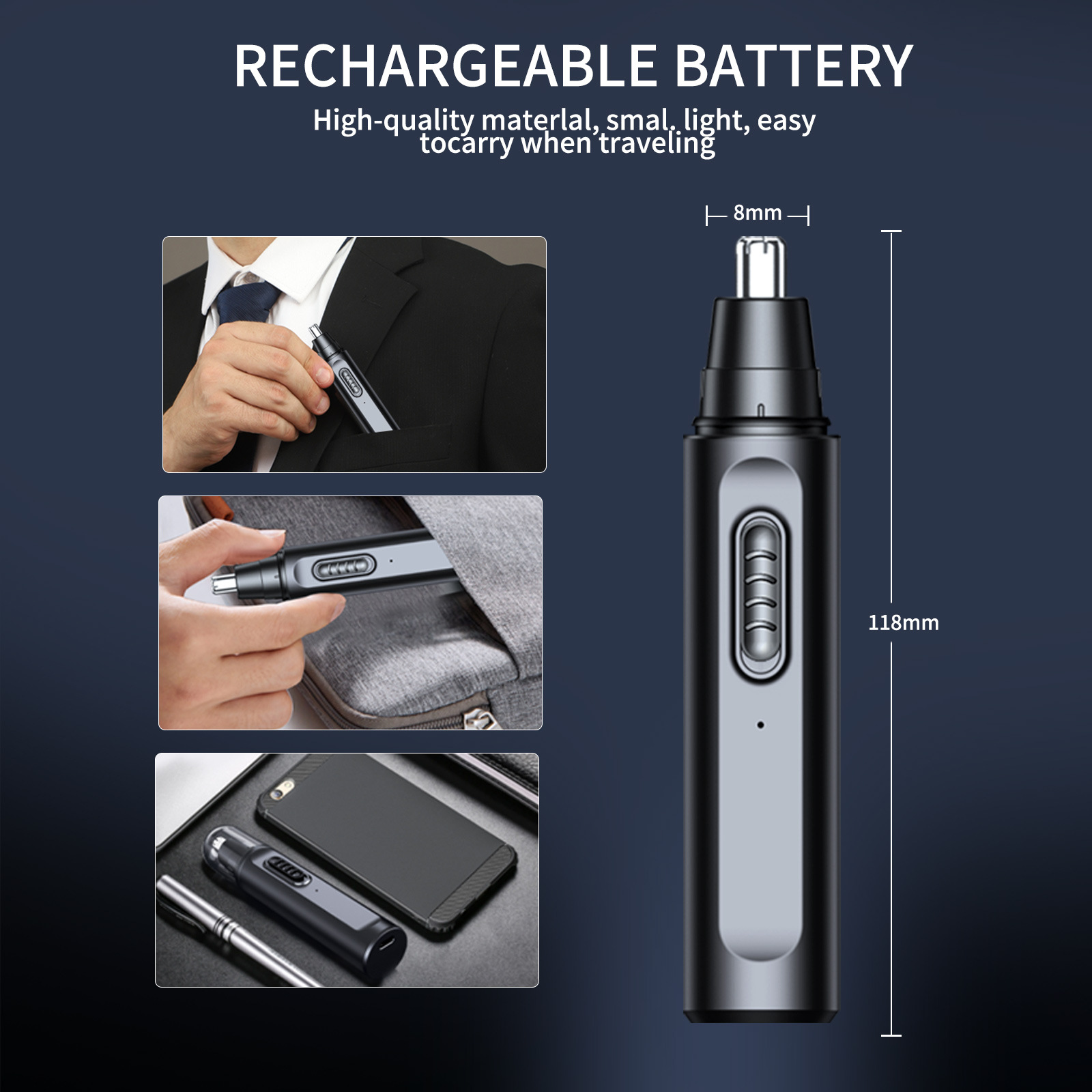 Nose Hair Trimmer for Men Elec - Electric Shaver Rotary ulasan dan harga