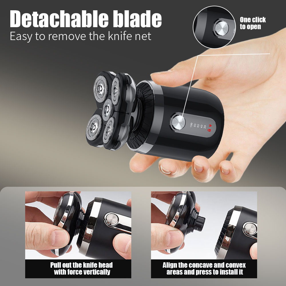5-in-1 5 Heads Electric Shaver - Men'S Grooming Nose Hair Trimmer ulasan dan harga