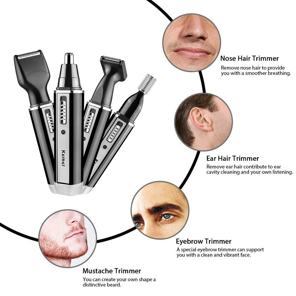 Kemei rechargeable electric al - Men'S Grooming Nose Hair Trimmer ulasan dan harga