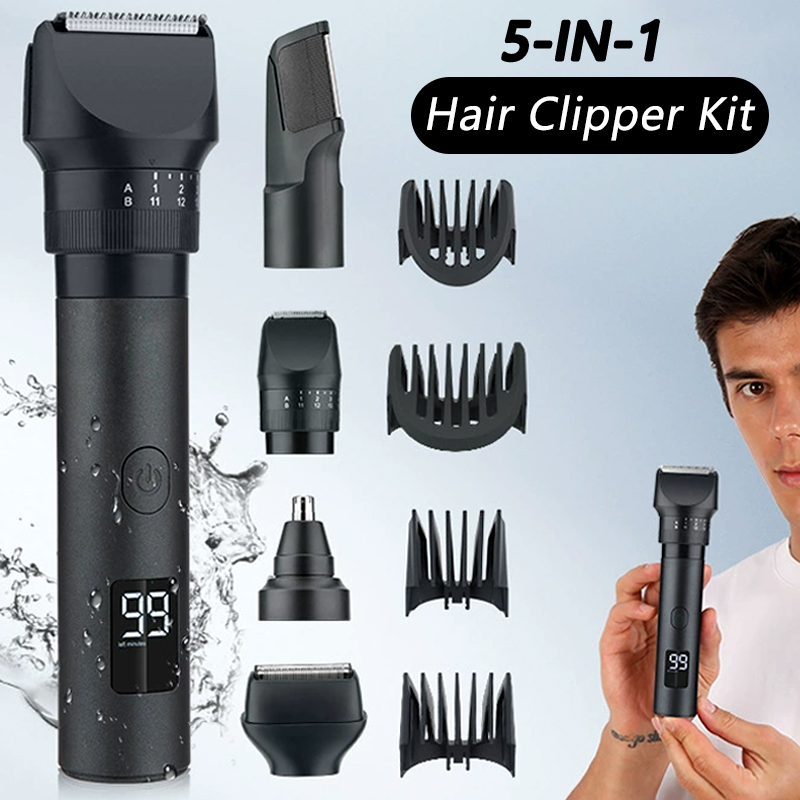 5-In-1 Cordless Hair Clipper L - Men'S Grooming Nose Hair Trimmer ulasan dan harga