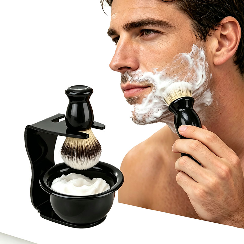 Shaving Brush Set with Stand 3 - Shaving Bowl Soap ulasan dan harga