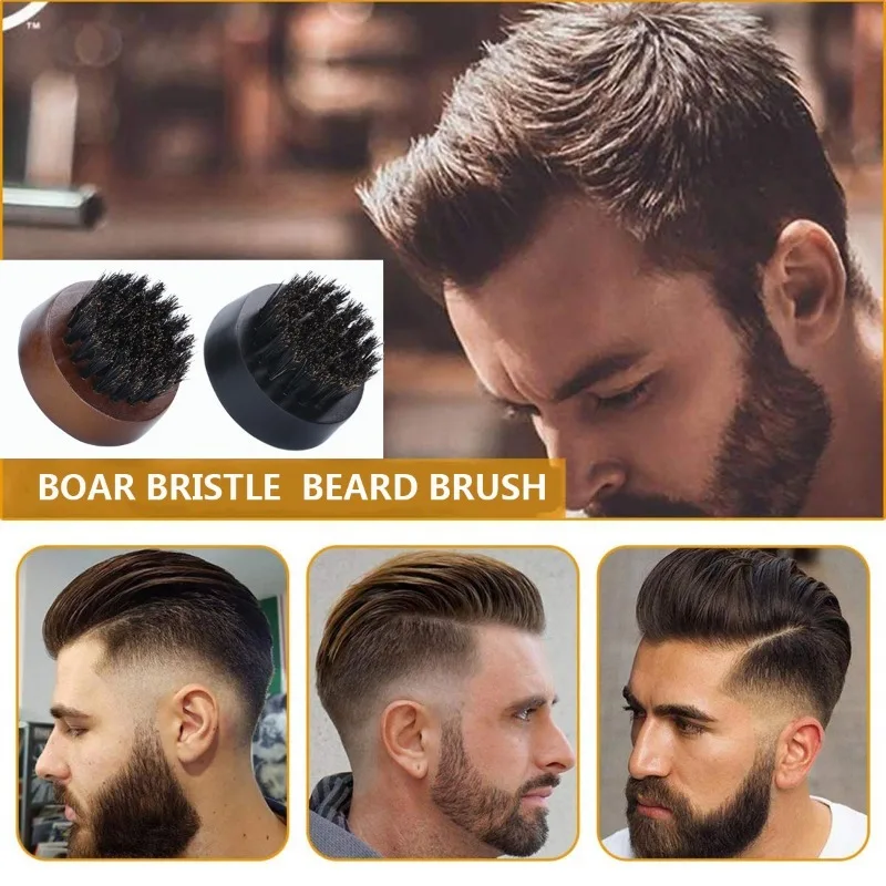 Beard Brush Man Boar Bristles  - Men'S Grooming Barbershop ulasan dan harga