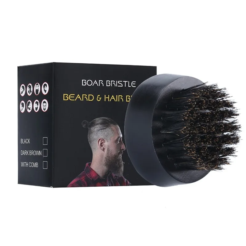 Beard Brush Man Boar Bristles  - Men'S Grooming Barbershop ulasan dan harga