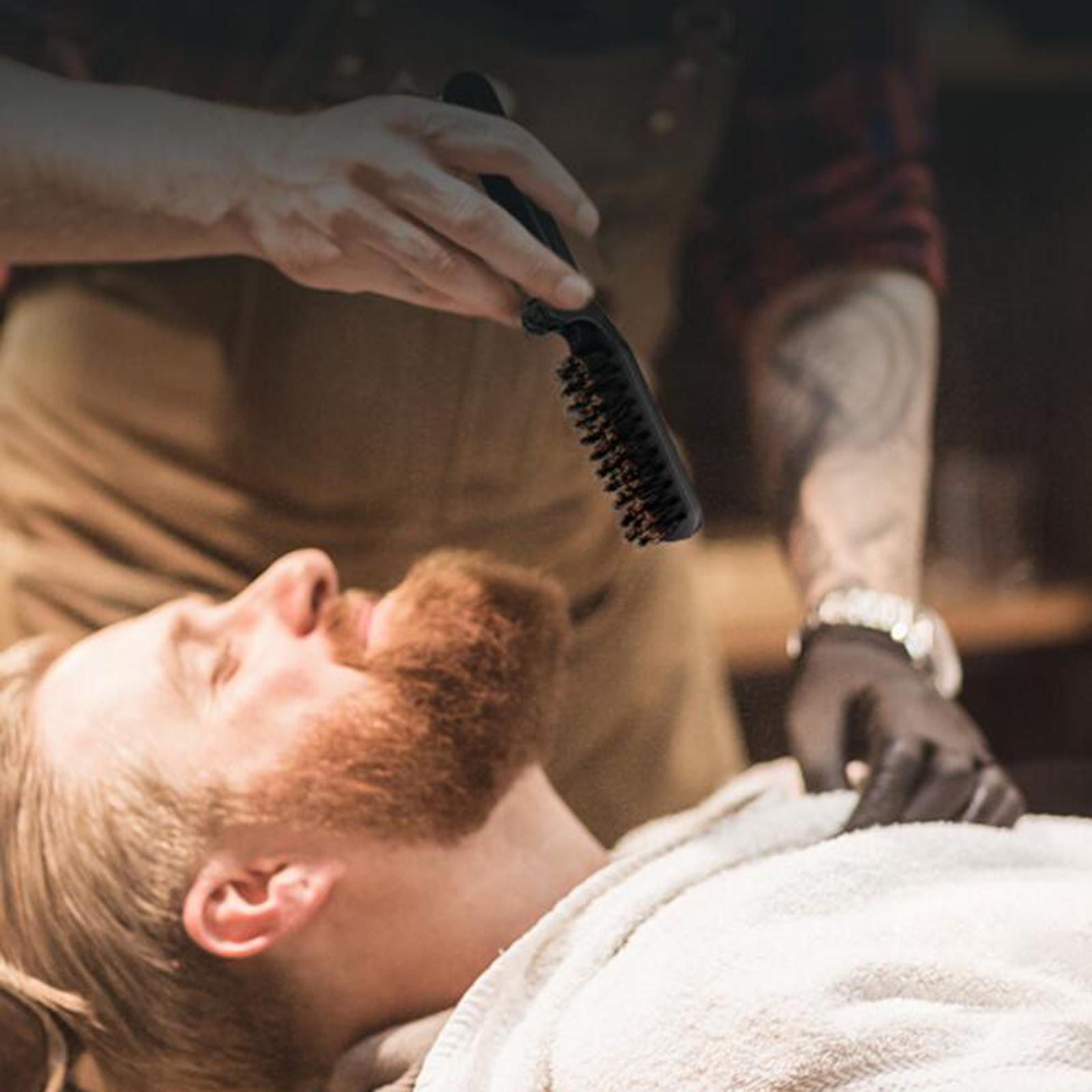 Black Stylish Beard Brush Fold - Men'S Grooming Barbershop ulasan dan harga