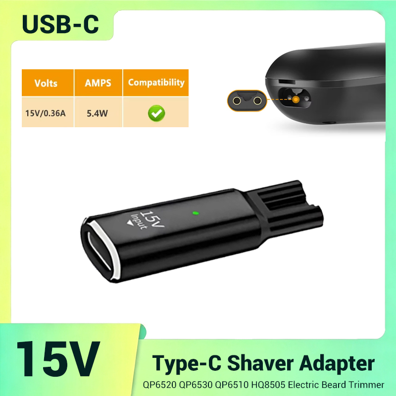 15V USB-C Safe Stable Mini Cha - Electric Shaver Rotary ulasan dan harga