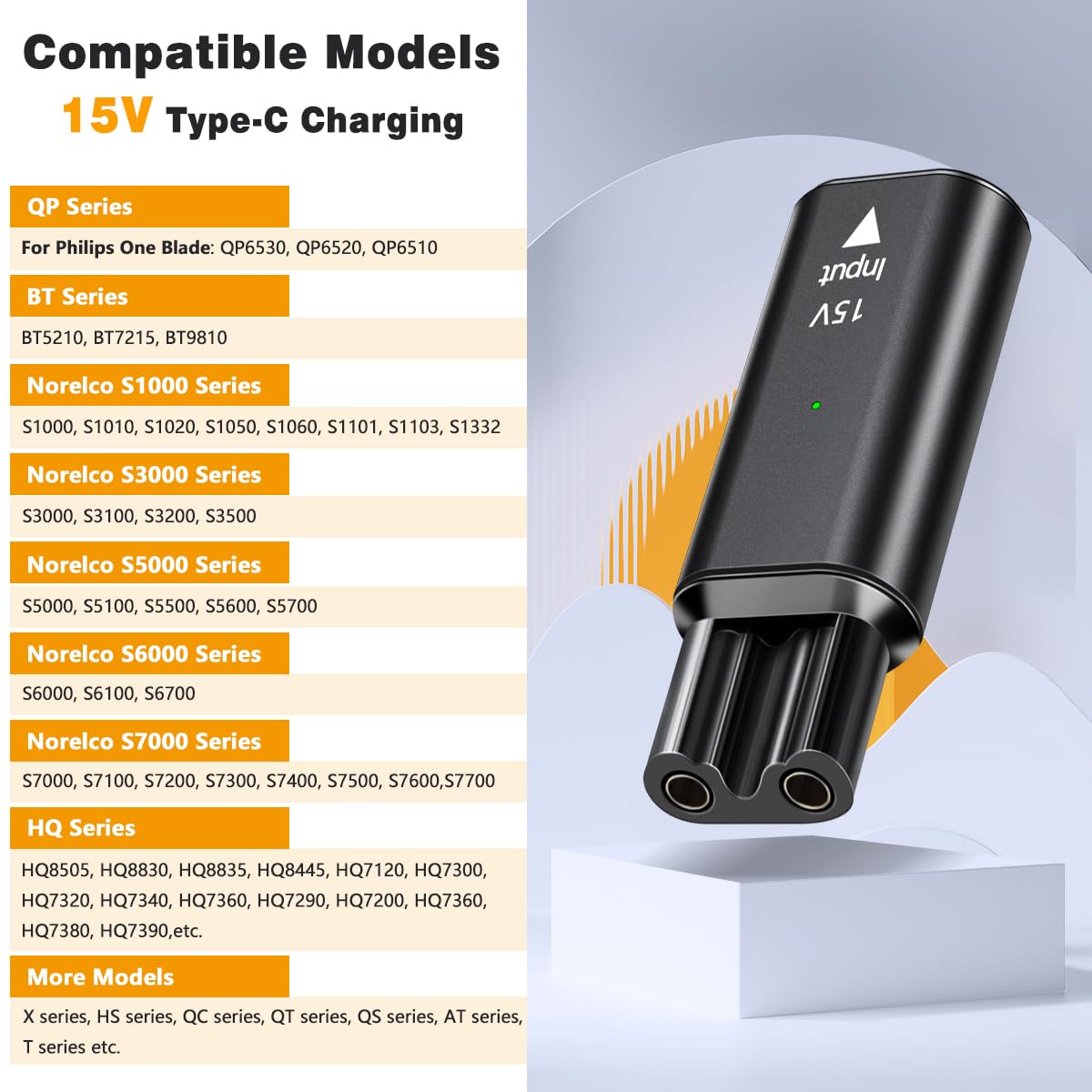 15V USB-C Safe Stable Mini Cha - Electric Shaver Rotary ulasan dan harga