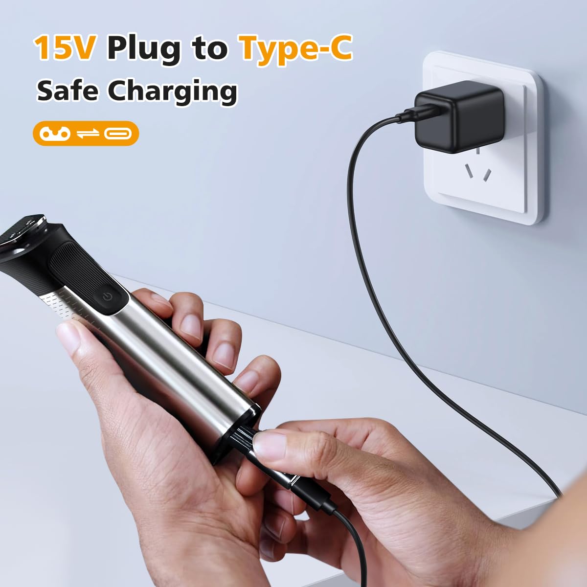 15V USB-C Safe Stable Mini Cha - Electric Shaver Rotary ulasan dan harga