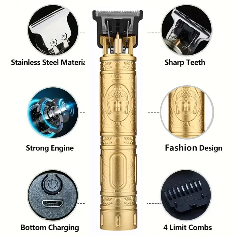 Cordless T9 Hair Trimmer for M - Electric Shaver Rotary ulasan dan harga
